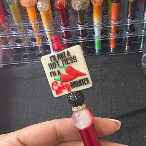 Red and Black "I'm not a hot mess Im a Spicy Disaster" Pen